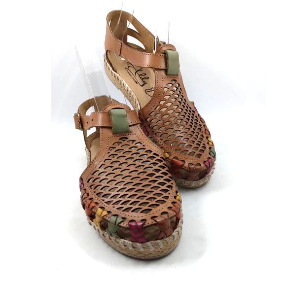 Genuine leather Mexican Huaraches size 6 (insole is 9") Light Brown - Picture 1 of 6